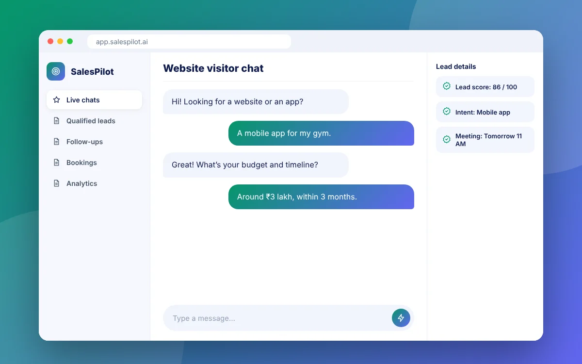 AI Sales Assistant & Lead Qualifier — sample design preview